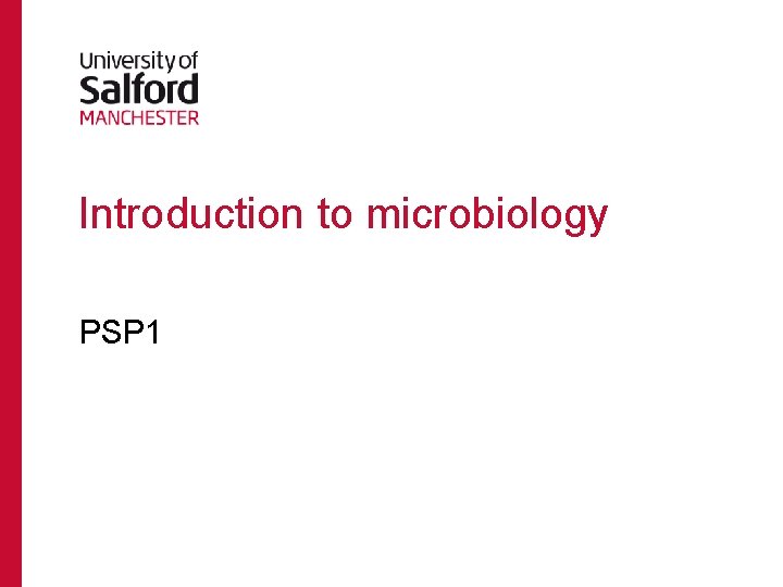 Introduction to microbiology PSP 1 