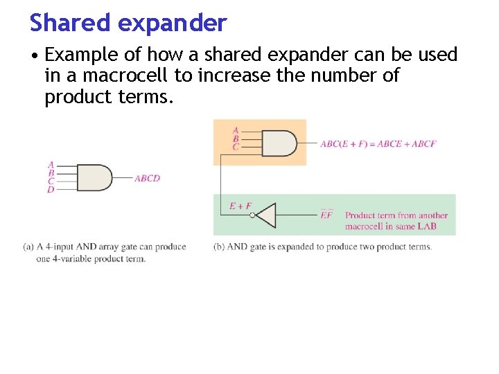 Shared expander • Example of how a shared expander can be used in a