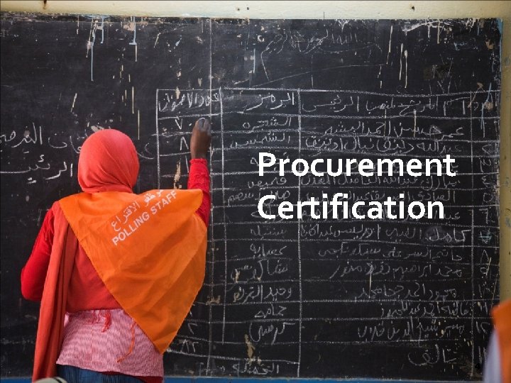 Procurement Certification Special Category: Professional Development and Training United Nations Development Programme 4 