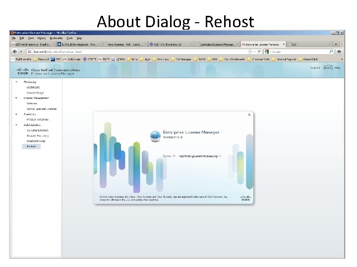 About Dialog - Rehost 