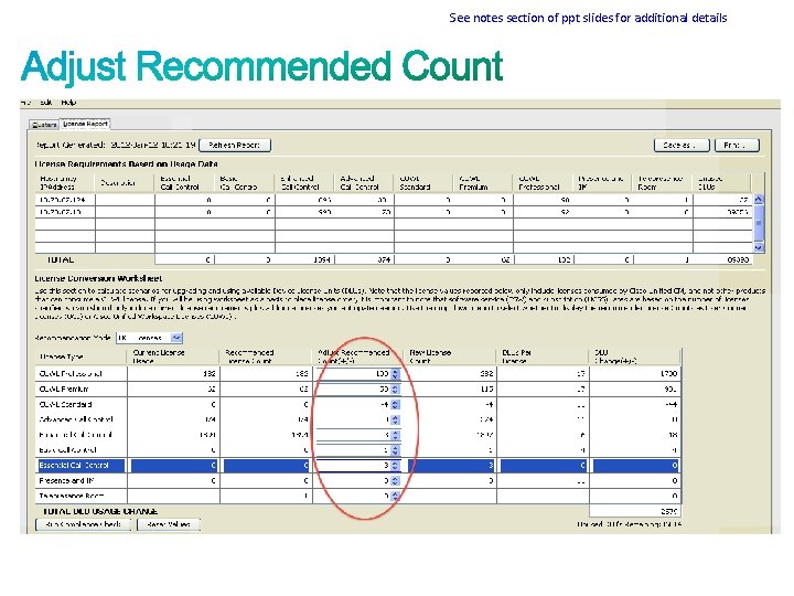 See notes section of ppt slides for additional details 