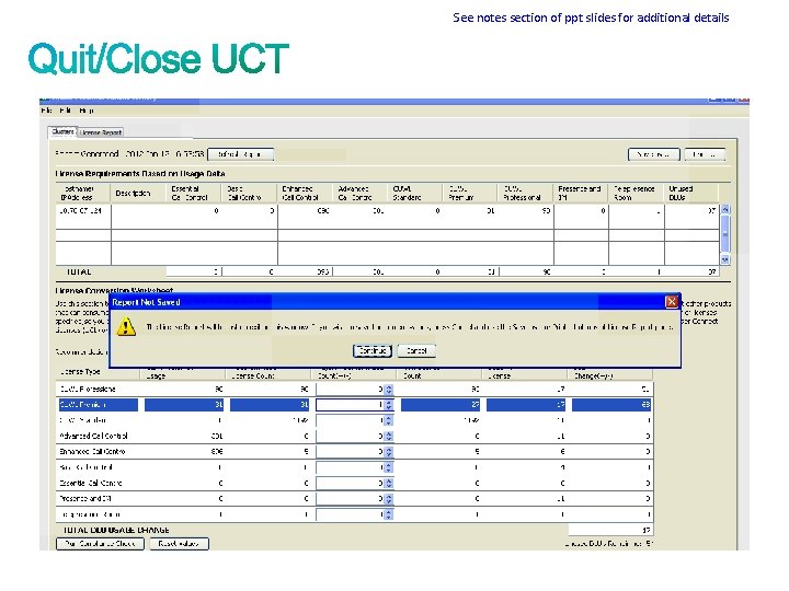 See notes section of ppt slides for additional details 