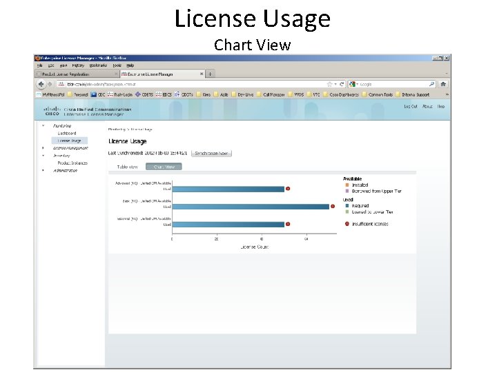 License Usage Chart View 