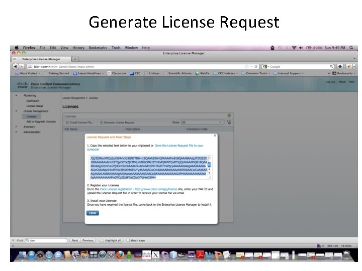 Generate License Request 