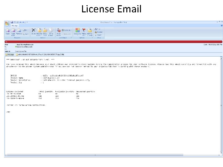 License Email 