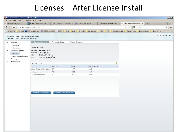 Licenses – After License Install 
