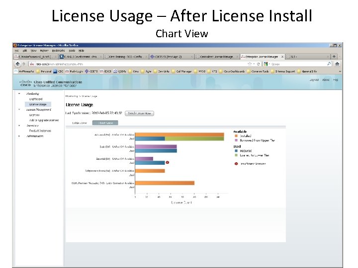 License Usage – After License Install Chart View 
