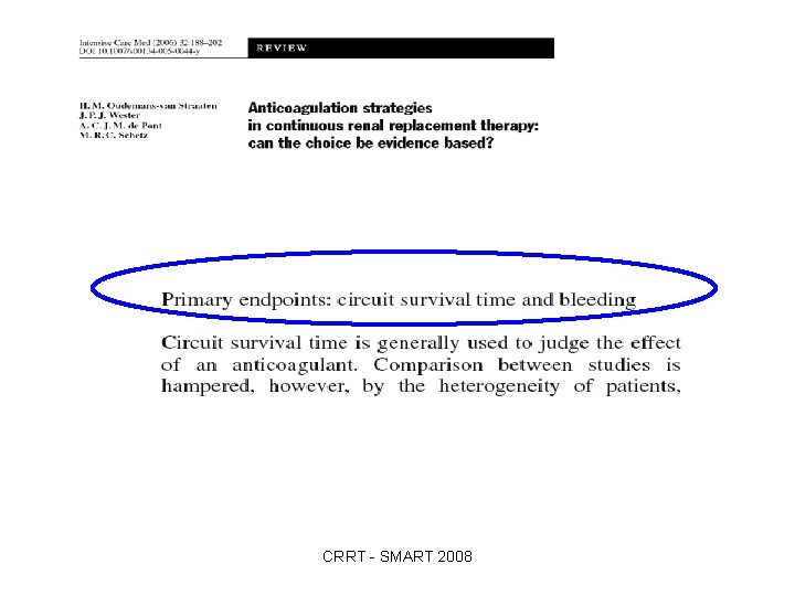 CRRT - SMART 2008 