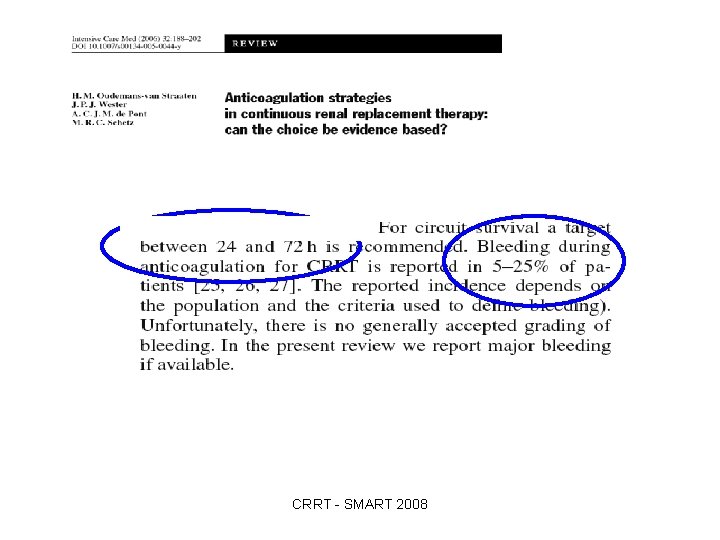 CRRT - SMART 2008 