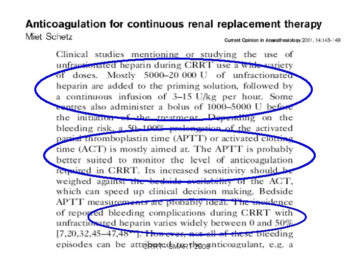 CRRT - SMART 2008 