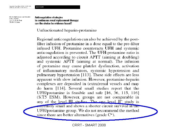 CRRT - SMART 2008 