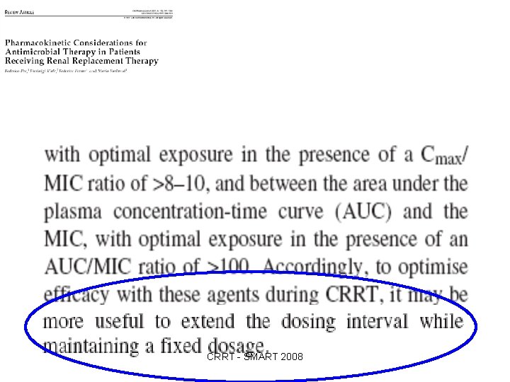 CRRT - SMART 2008 