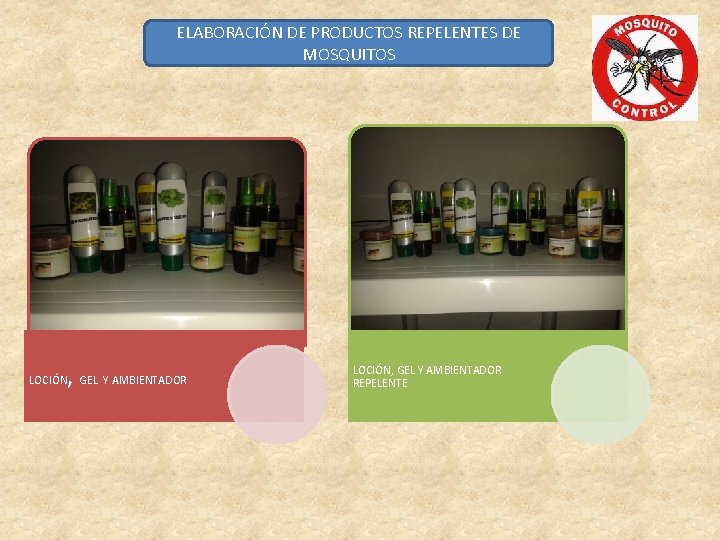 ELABORACIÓN DE PRODUCTOS REPELENTES DE MOSQUITOS , LOCIÓN GEL Y AMBIENTADOR LOCIÓN, GEL Y