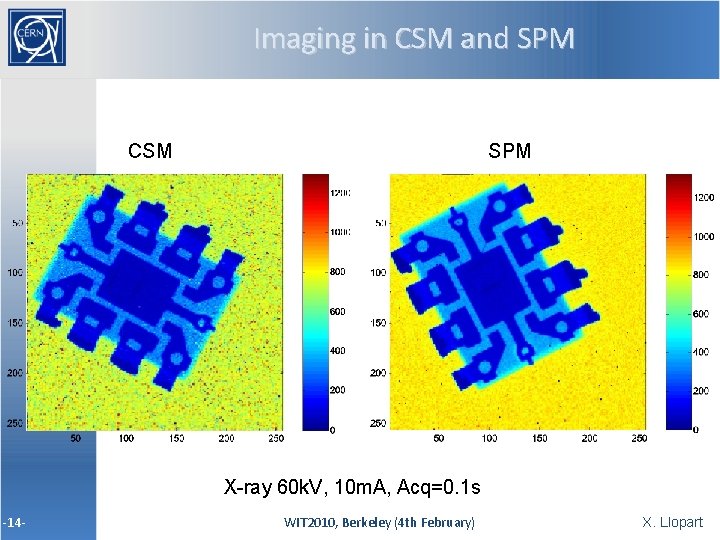  -14 - Imaging in CSM and SPM CSM SPM X-ray 60 k. V,
