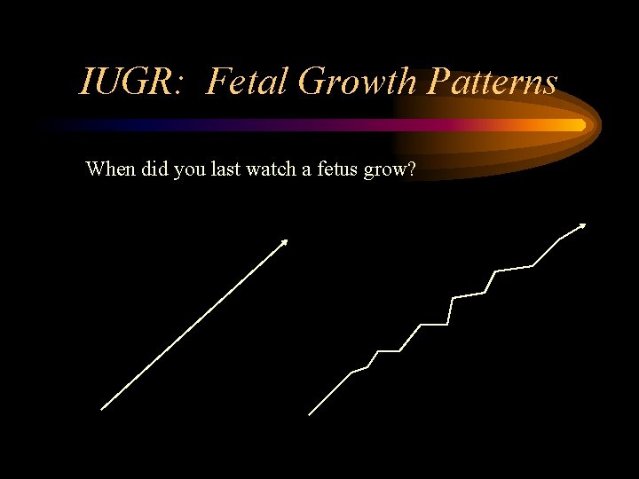 IUGR: Fetal Growth Patterns When did you last watch a fetus grow? 