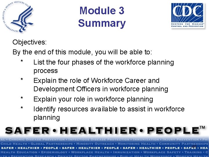 Module 3 Summary Objectives: By the end of this module, you will be able