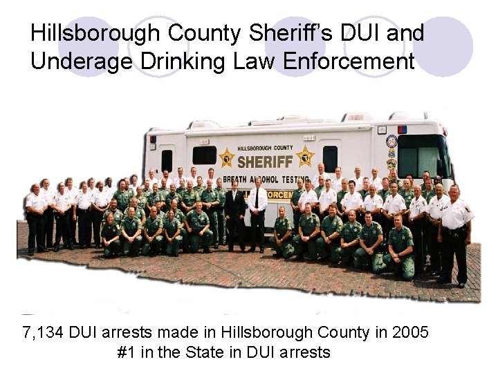 Hillsborough County Sheriff’s DUI and Underage Drinking Law Enforcement 7, 134 DUI arrests made