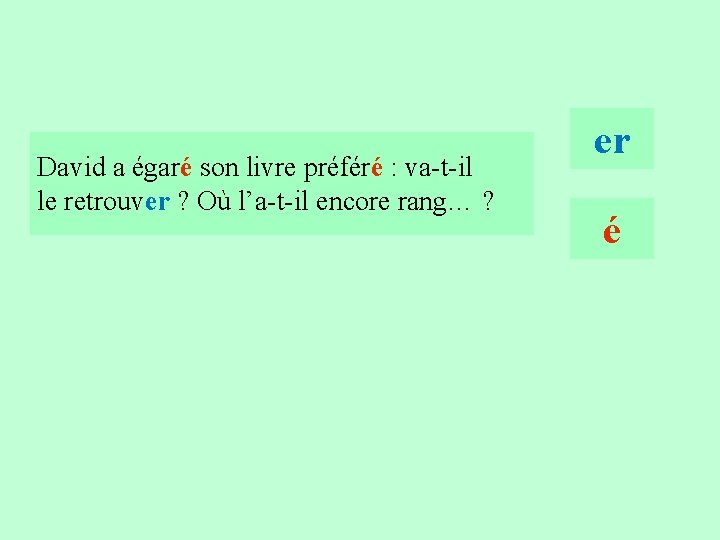 6 David a égaré son livre préféré : va-t-il le retrouver ? Où l’a-t-il