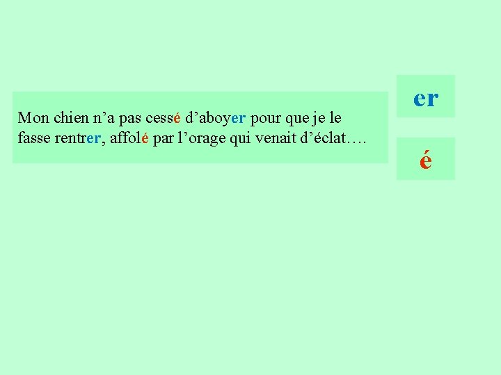 10 Mon chien n’a pas cessé d’aboyer pour que je le fasse rentrer, affolé