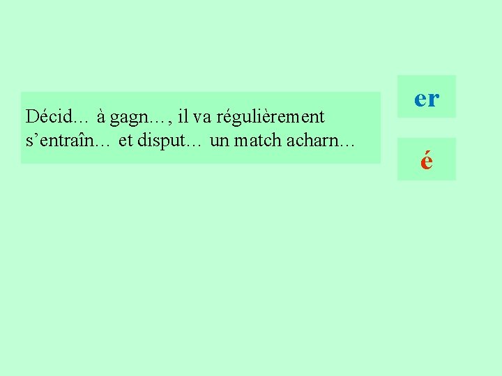 15 Décid… à gagn…, il va régulièrement s’entraîn… et disput… un match acharn… er