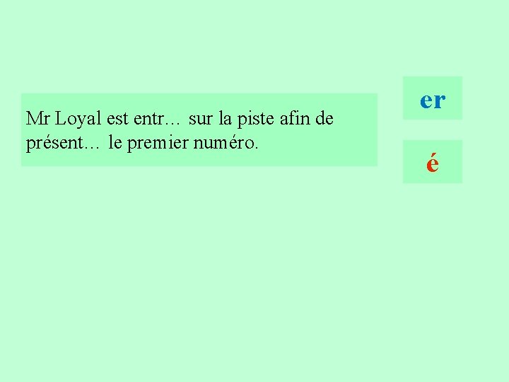 4 Mr Loyal est entr… sur la piste afin de présent… le premier numéro.