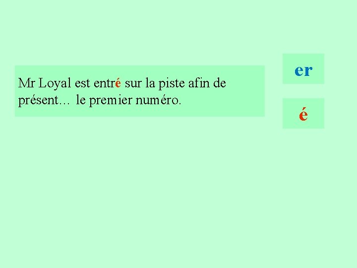 4 Mr Loyal est entré sur la piste afin de présent… le premier numéro.