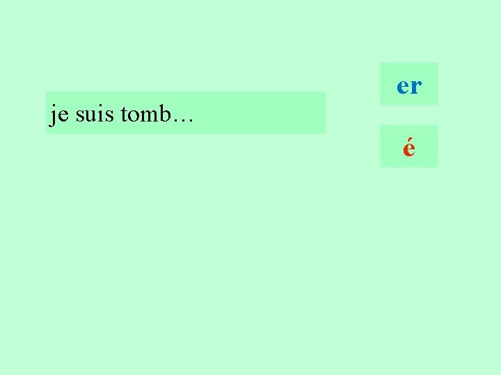 2 je suis tomb… er é 