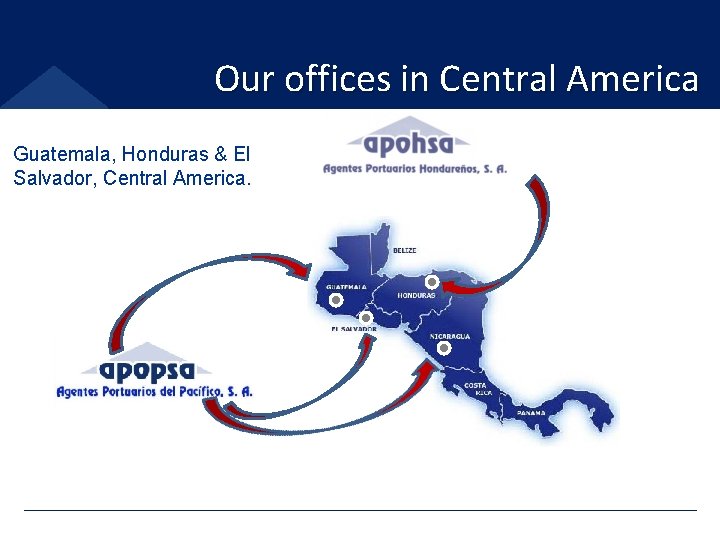 Our offices in Central America Guatemala, Honduras & El Salvador, Central America. 