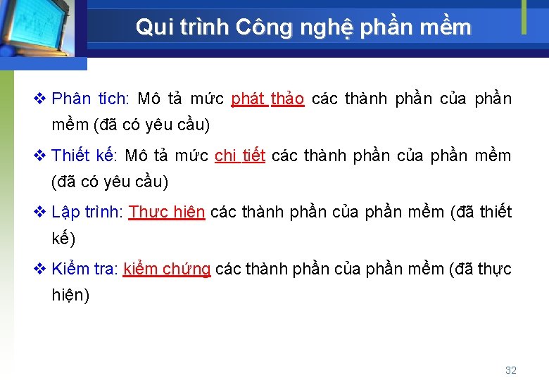 Qui trình Công nghệ phần mềm v Phân tích: Mô tả mức phát thảo