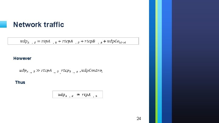 Network traffic However Thus 24 