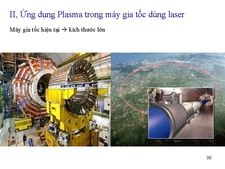II, Ứng dụng Plasma trong máy gia tốc dùng laser Máy gia tốc hiện