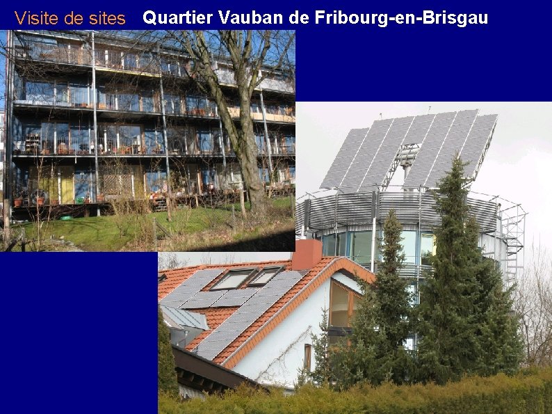 Visite de sites Quartier Vauban de Fribourg-en-Brisgau 