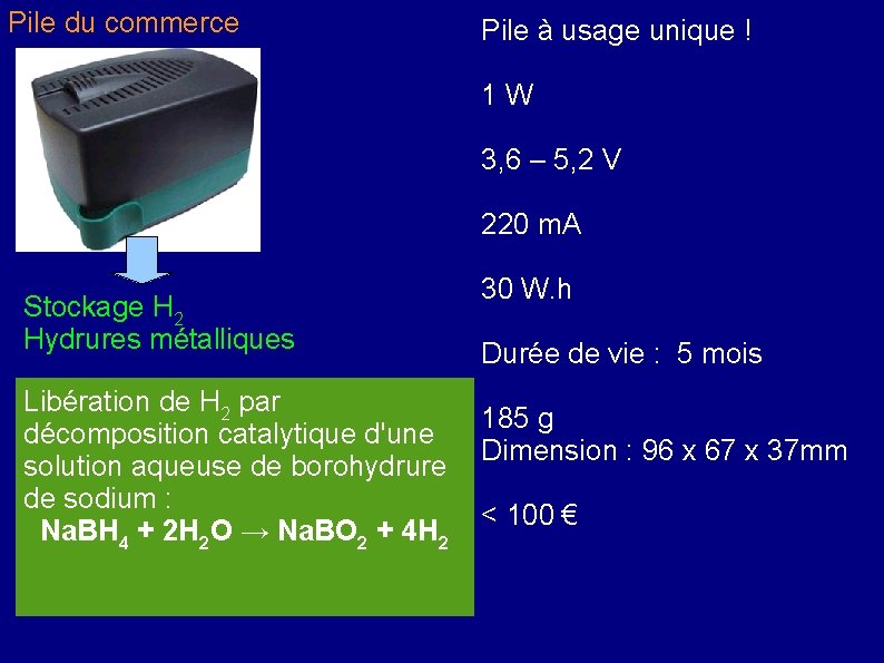 Pile du commerce Pile à usage unique ! 1 W 3, 6 – 5,