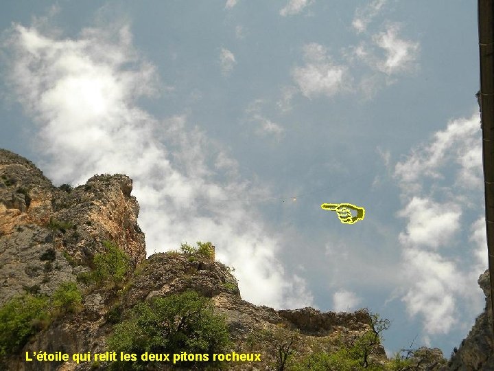 L’étoile qui relit les deux pitons rocheux 