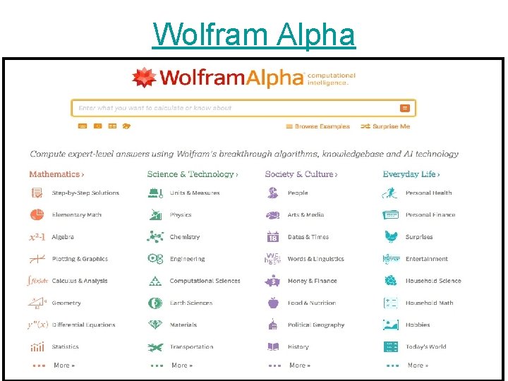 Wolfram Alpha 