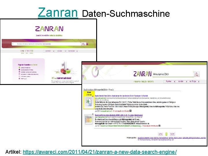 Zanran Daten-Suchmaschine Artikel: https: //awareci. com/2011/04/21/zanran-a-new-data-search-engine/ 