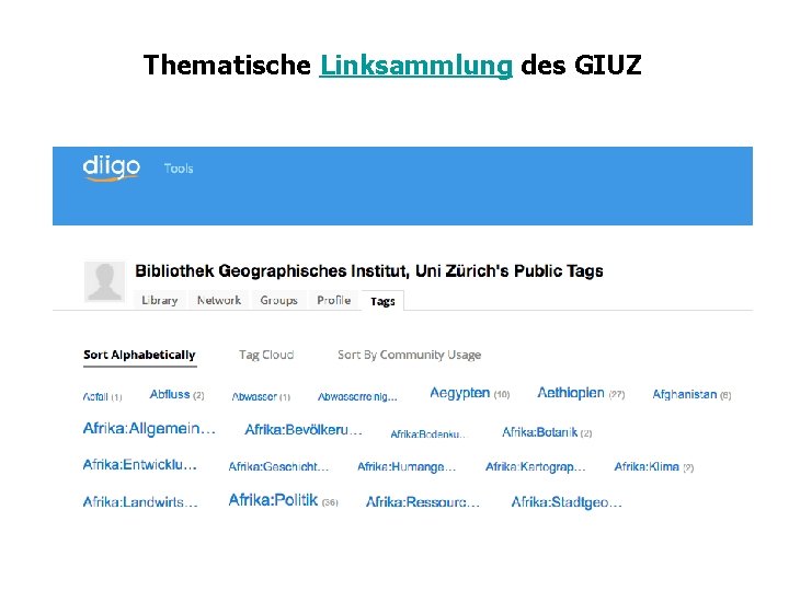 Thematische Linksammlung des GIUZ 