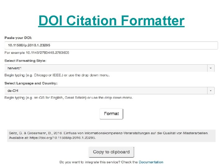 DOI Citation Formatter 