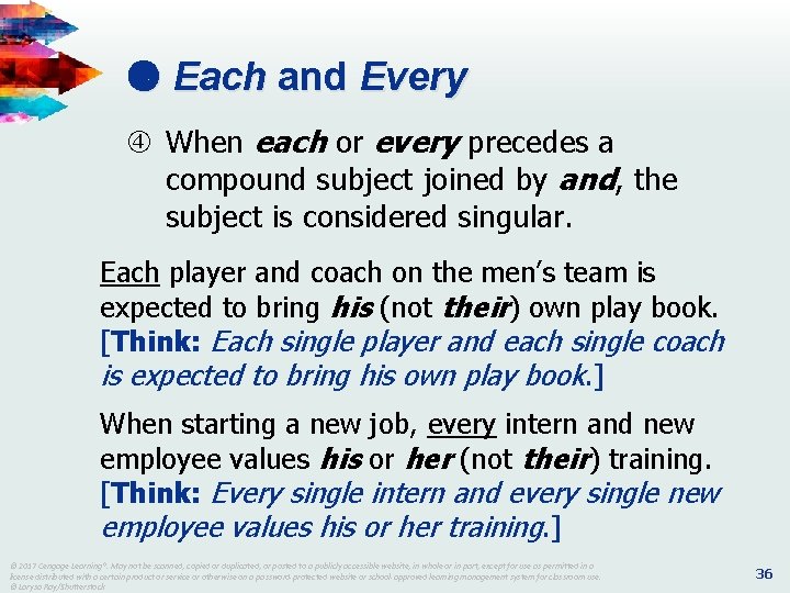 Each and Every When each or every precedes a compound subject joined by Each and Every When each or every precedes a compound subject joined by