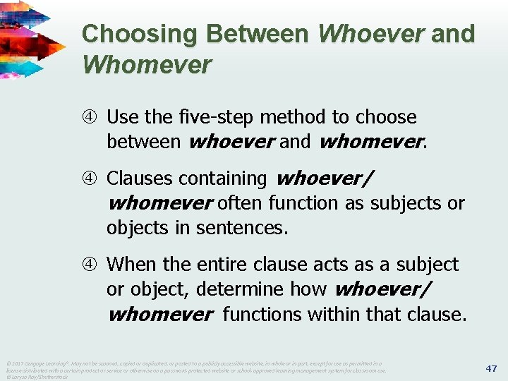 Choosing Between Whoever and Whomever Use the five-step method to choose between whoever and Choosing Between Whoever and Whomever Use the five-step method to choose between whoever and