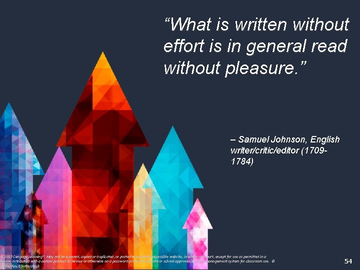 “What is written without effort is in general read without pleasure. ” – Samuel “What is written without effort is in general read without pleasure. ” – Samuel