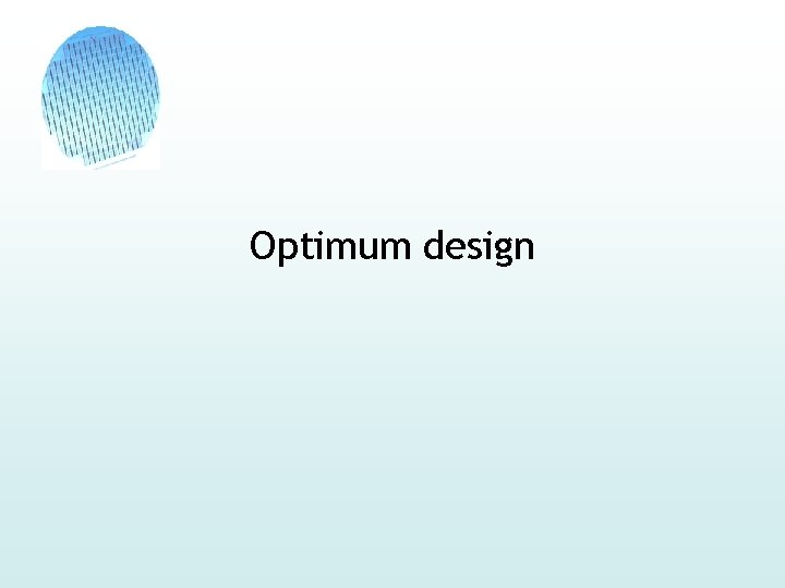 Optimum design 