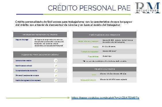 Crédito personalizado de fácil acceso para trabajadores, con la característica de que los pagos