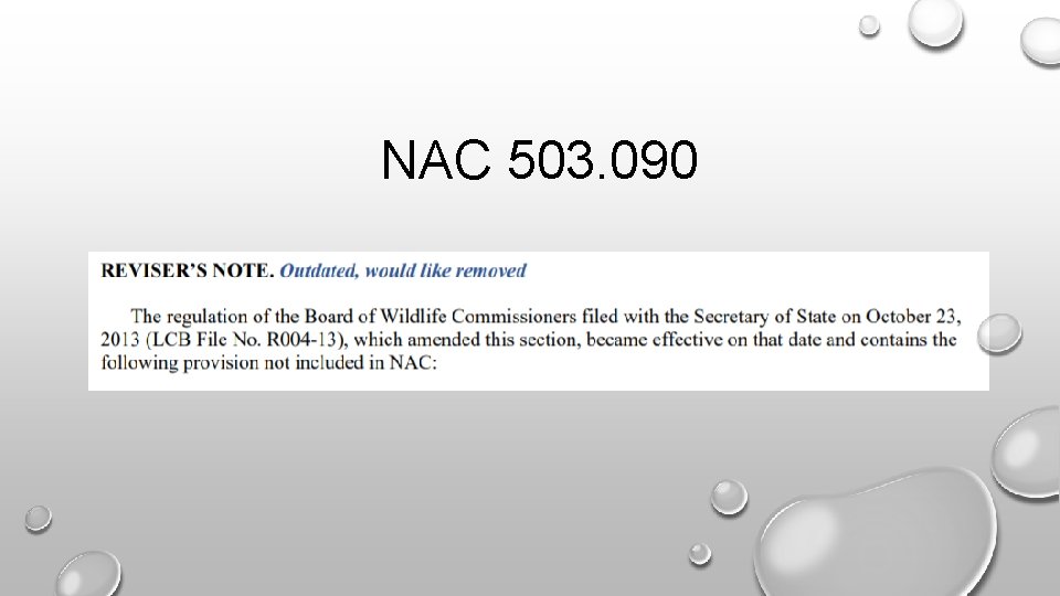 NAC 503. 090 