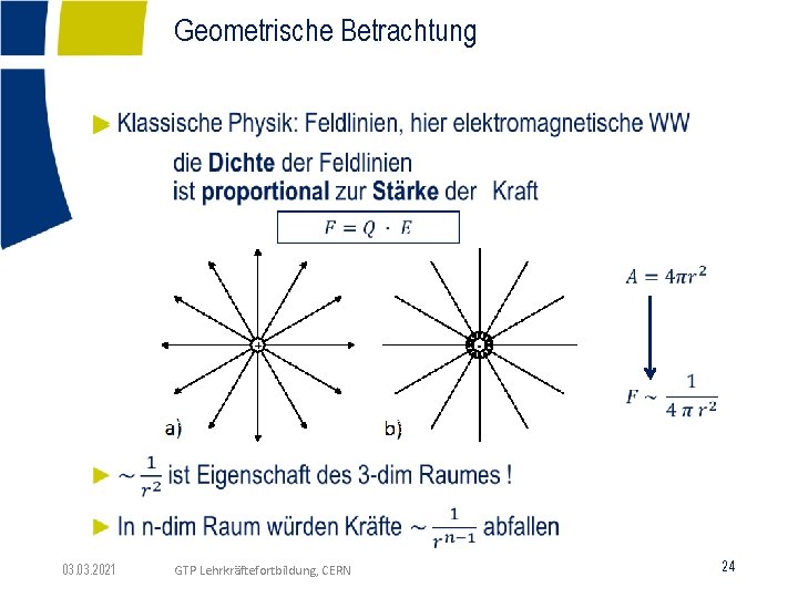 Geometrische Betrachtung ► 03. 2021 GTP Lehrkräftefortbildung, CERN 24 
