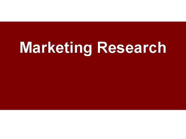 Marketing Research 