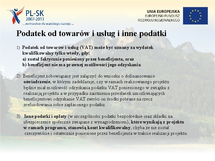 Podatek od towarów i usług i inne podatki 1) Podatek od towarów i usług