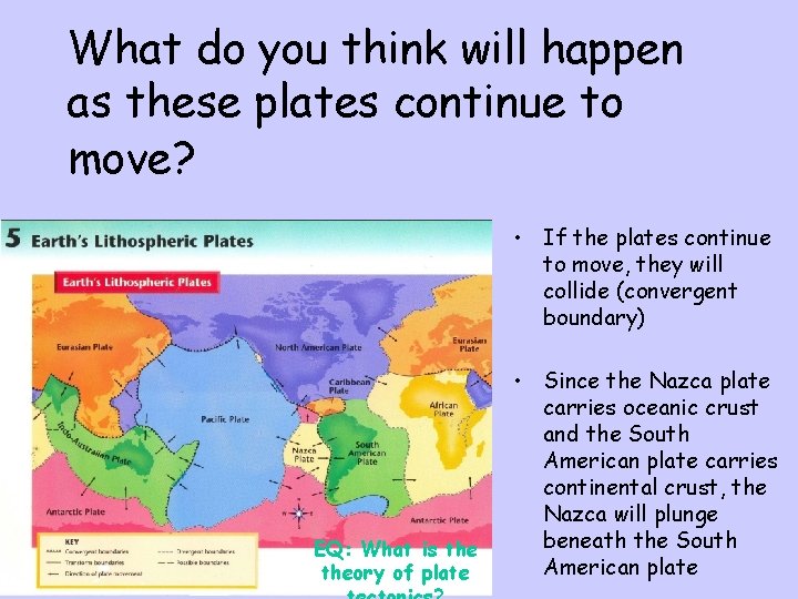 What do you think will happen as these plates continue to move? • If