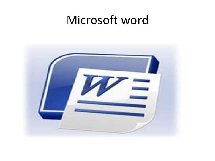 Microsoft word 