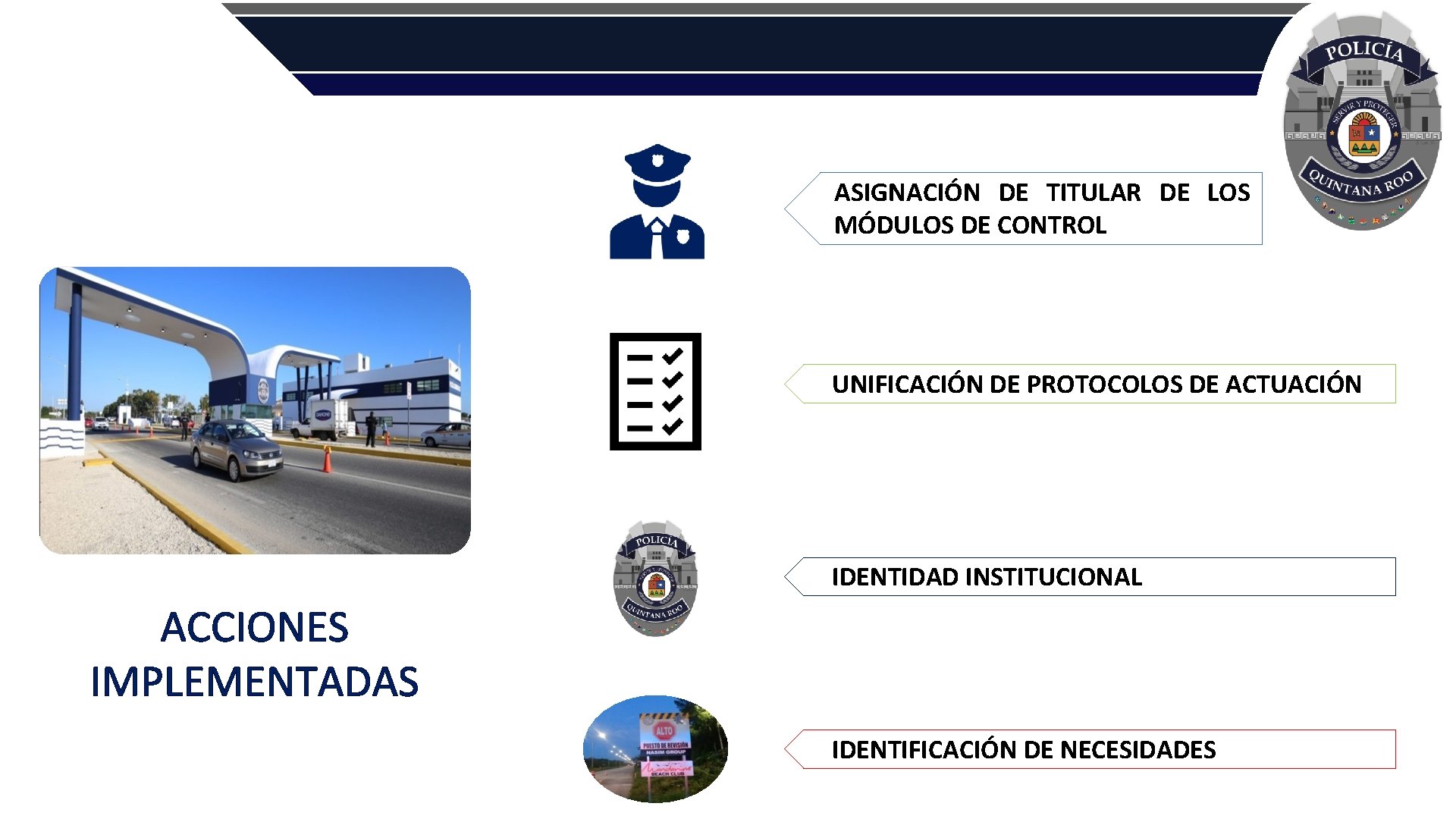 ASIGNACIÓN DE TITULAR DE LOS MÓDULOS DE CONTROL UNIFICACIÓN DE PROTOCOLOS DE ACTUACIÓN IDENTIDAD ASIGNACIÓN DE TITULAR DE LOS MÓDULOS DE CONTROL UNIFICACIÓN DE PROTOCOLOS DE ACTUACIÓN IDENTIDAD